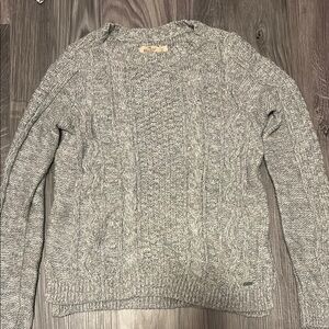 Hollister Heather Gray Knit Sweater